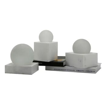 Luxury Natural White Crystal Ball Marble Natural Stone Desk Ornament Crafts - Shenzhen Carol Mendisi House Accessories Co. Ltd. - China