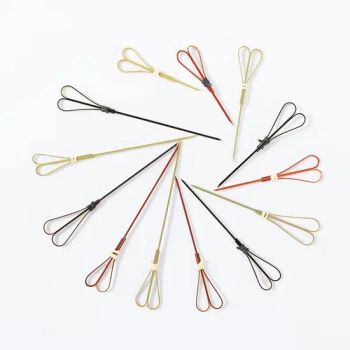 Fancy Small Knotted Bamboo Stick Cocktail Looped Skewers - Wenzhou Qiangsen Import and Export Co., Ltd. - China