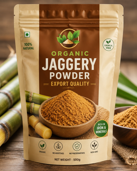 ORGANIC SUGARCANE JAGGERY POWDER- PACKING 500GM OR 1 KG PACK OR IN BULK PACKING ALSO - HanX Global Carrier - India