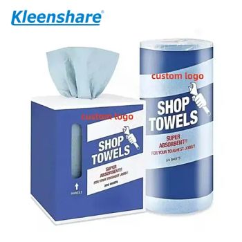 Durable Multi-Purpose Mechanic Disposable Heavy Duty Blue Cleaning Shop Towels - Hangzhou Kleenshare Commodity Co., Ltd. - China