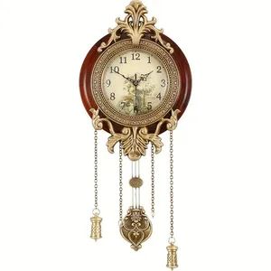 Wholesale Wood Wall Clock Aero Snail Battery Swinging Pendulum Antique Style Clocks Home Decor - GOOD SELLER CO., LTD - China