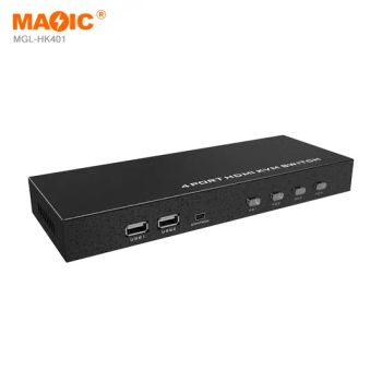 4K60Hz Auto HDMI 2.0 Dual Screen Kvm Switch 4 in 1 out HDMI 2.0 Kvm Switch with Cable Desktop Selector - Shenzhen Magelei Electronic and Technology Co., Ltd. - China