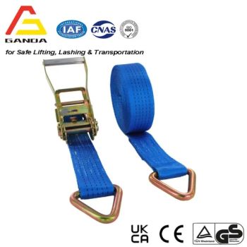 Ratchet Tie Down Straps 5cm X 6m, 11000lb Break Strength, Heavy Duty Lashing Strap, Securing Straps with Handle and Metal J Hook for Trucks, Cars, Motorcycles - G&A LIFTING AND LASHING CO., LTD. - China
