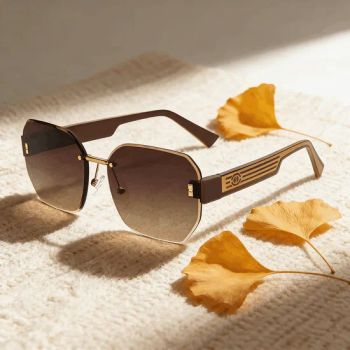 Metallic Design with Light Luxury Features Large Frame Makes Face Look Smaller Gradient Polarized Lenses Sunglasses - Wenzhou Dilicn Optical Co., Ltd - China