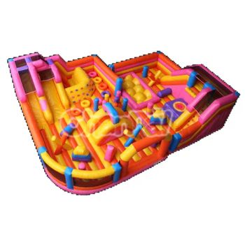 Outdoor Jumping House Commercial Inflatable Fun Park Outoor Obstacle Course Kids Air Bouncers Inflatable Obstacle Course Inflatable Amusement Park Playground - Guangzhou Channal Inflatable Co., Ltd. - China