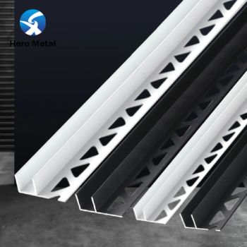 2025 Decor Polished Aluminium Alloy to Marble Wall Corner Construction Surface Mount Shower Profiles Door Room Trim Aluminum Tile Edge Strip - Foshan Hero Metal co., Ltd - China