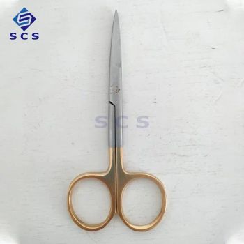 Medical Instrument Kit Golden Handle Dental Surgical Straight Scissors - Foshan SCS Medical Instrument Co., Ltd. - China