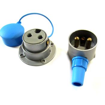 Metal Clad Plugs Socket Color Blue ,Gray Pin Type 3 Pin Socket Brand Roly cab ,Roly star ,Roly - Birla Enterprise - India