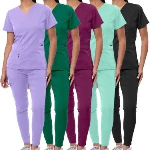 Women Medical Scrubs Nursing Uniform Womens White Scrubs Suit - Jiangxi Nanmeiyi Apparel Co., Ltd. - China
