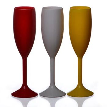Drinkware Cup Acrylic Plastic Glasses Black Plastic Champagne Flutes for Wedding Party - Shanxi Midas Industrial Co., Ltd. - China