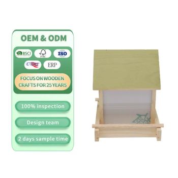 Wooden Bird Feeder House for Birds for Hanging Garden and Balcony - Caoxian Zhongyi Wooden Co.,Ltd - China