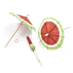 Watermelon-Shaped Cocktail Decoration Cake Insert Summer Style Japanese Style Flower Umbrella Stick - Xiamen ALT Outdoor Products Co., Ltd. - China