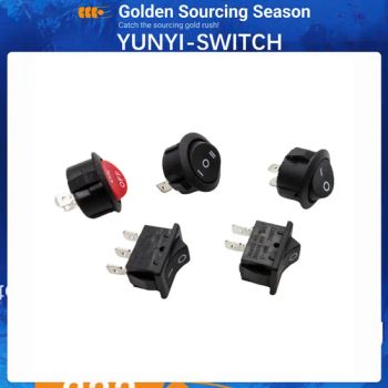 16A 125/250VAC Double Pole Round LED Mini- Rocker Switches for Mains Switch - Shenzhen Yunyi Technology Co., Ltd - China