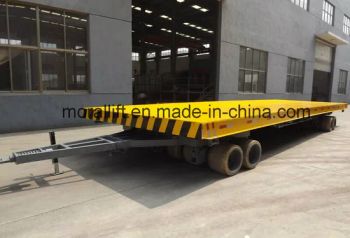 50 Tons Battery Flatbed Car Trailer for Cargo Transfer Model NO. KPX HS Code 842890 Motor Power 2kw Trademark MORAL Specification - Jinan Moral International Co., Ltd. - China