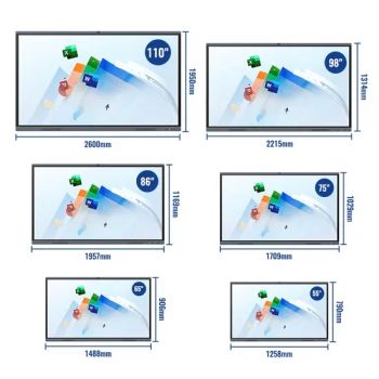 Education Smart Whiteboard Touch 4K Interactive Whiteboard Certification CE Trademark CHGYDZ Voltage AC100-240V Customized - Guangdong Province Shamrock Electronic Technology Co., LTD - China