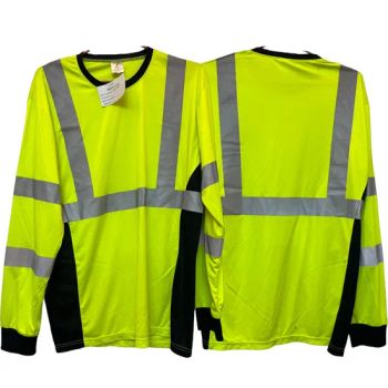 Work Wear Hi Vis Long Sleeve T-Shirts Wholesale Safety Shirt Reflective - Xiamen Gwell Sports Goods Co., Ltd. - China