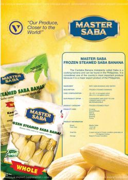 Frozen Saba Bananas from ONE VIZCAYA EXPORT CORP. Frozen Saba Bananas - ONE VIZCAYA EXPORT CORP. - Canada