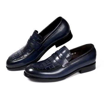 2024 Hot Selling Products Chaussures Homme Mocassins En Cuir Italienne Mens Crocodile Oxfords Leather Shoes Suede Dress Shoes - Cangnan Hongtu Trading Co., Ltd. - China
