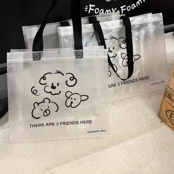 Heavy Duty Long-Life Woven Laminated Reusable Carrier Bags Color Custom Origin P. R. C Feature Recyclable Model NO. - SHANDONG FUKUN NEW MATERIALS CO., LTD. - China