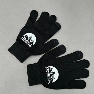 Custom Women Warm Comfortable Knit Gloves Winter Driving Cycling Five-Finger Knitted Gloves Unisex - Yangzhou Morningbird Headwear Co., Ltd. - China