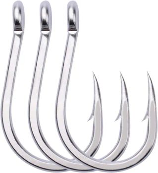 Fishing Hooks Extra Strong Stainless High Carbon Steel Jigging Jigs Big Large Bait Fish Hook Saltwater Circle Hooks Size 1/0-13/0 20PCS/Pack - Weihai Lotus Outdoor Co., Ltd. - China