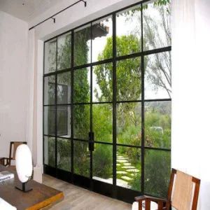 Exterior Metal Black Wrought Iron Steel Security Glass French Doors - Tesia Industry Co., Limited - China
