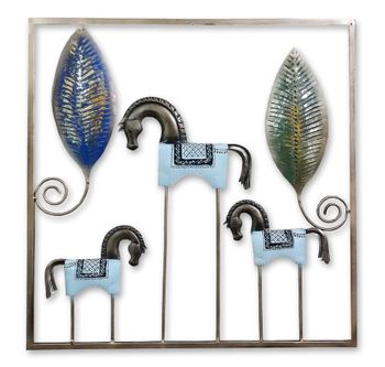 Multicolor Wrought Iron Wall Art, Size: 12x20 Inch Size 12x20 Inch Color Multicolor Material Wrought Iron Corrosion Resistance - Trimurty Foundry - India