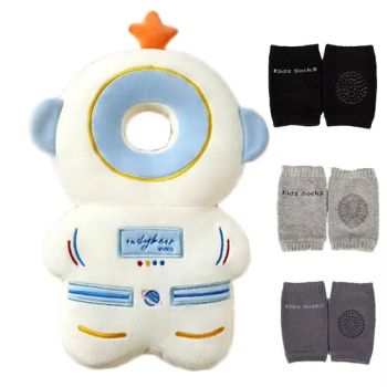 Astronauts Safefy Baby Head Protector Cushion Pillow Backpack Back with 3 Baby Knee Pads - YANGZHOU CREATIVE TOYS AND GIFTS CO., LTD. - China