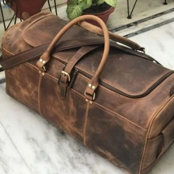 Leather Travel Bag Quality Assurance High Quality Delivery Performance Prompt Delivery Texture Genuine Cow Buffalo Ox Sheep Goat Leather -  BS International  - India