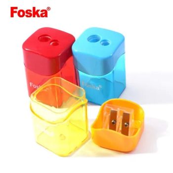 Foska Plastic 2 Holes Kids Stationery Durable Pencil Sharpeners - Anhui Sunshine Stationery Co., Ltd. - China
