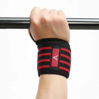 Elastic Gym Weight Lifting Workout Straps Brace Wrist Wraps Support - Yangzhou Lanniao Sports Goods Co., Ltd. - China