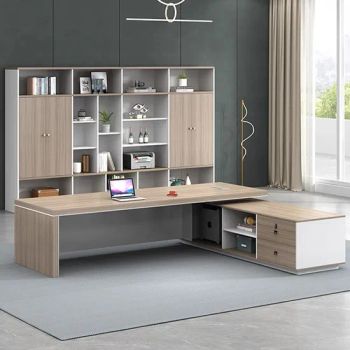 Trendy Design L Shape Melamine Executive Office Desks Wooden CEO Desk - Foshan Ulink Furniture Limited - China