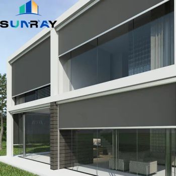 High Tension Vertical Zip Screen Wind Resistant Frame Curtain - FOSHAN SUNRAY WINDOWS LIMITED COMPANY - China