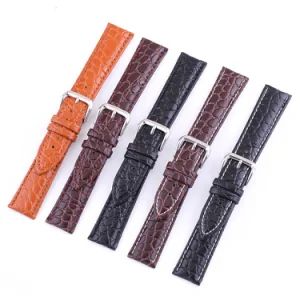 Crocodile Pattern Watch Band Genuine Leather Straps 12/14/16/18/20/22/24mm Bamboo Pattern Quick Release Leather Watch Strap - Guangzhou Wangjia Leatherware Co., Ltd. - China