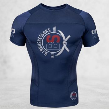 Professional Short-Sleeve Compression Rash Guard for BJJ, MMA, and Martial Arts Training - Custom Wholesale Activewear - Brussels Sports - Pakistan