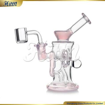 Hittn 6.5 Inches High Borosilicate Glass Recycler DAB Oil Rig 420 Pyrex Glass Smoking Water Pipes - Hejian City Shenghong Glass Products Co., Ltd. - China