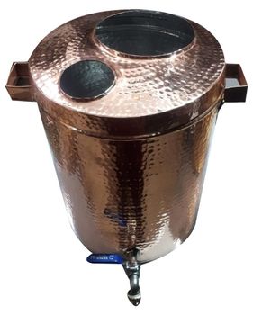 Brown Hot Water Copper soop tanki, For Storage Water Weight 4kg Color Brown Height 16inch Material Copper Options Hot - Bholanath Handicrafts - India