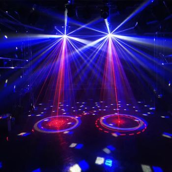 New 60W LED Stage Disco Lights Beam Strobe Crystal Ball Laser Projector 5 in 1 LED Effect Lights for Indoor KTV Party - Anhui Baoyang Lighting Technology Co., Ltd. - China