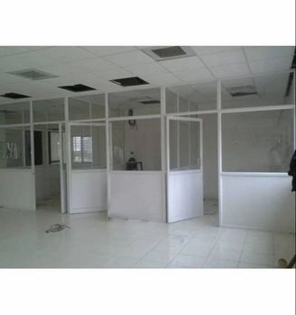 Aluminum Modern Office Aluminium Partitions Color White Durability High Flexibility High Shape Rectangular Open Style - Ajay Windows - India