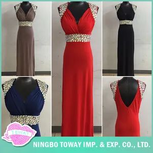 Maxi Prom Club Cheap Ladies Formal Long Evening Dresses Color Red Season Summer Life Long Life Design European Trademark - NINGBO FANST IMP.&EXP. CO., LTD. - China