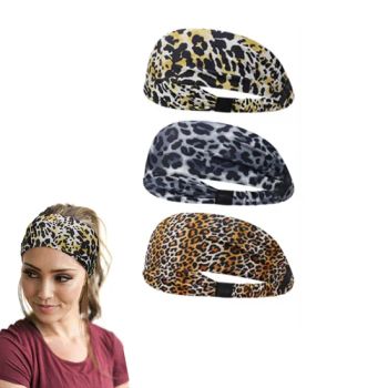 New Trendy Leopard Series Sport Hairband Manufacturer, Custom Printed Cheetah Pattern Non Slip Head Wrap Headband, Digital Printing Hairbands Headwear - DONGGUAN TIANCHEN GARMENT TECHNOLOGY CO., LTD. - China