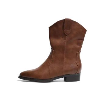 Retro Thick Heel Cowboy Martin Boots Women New French Pointed V Mouth Boots Women - Putian Newpower International Trade Co., Ltd. - China
