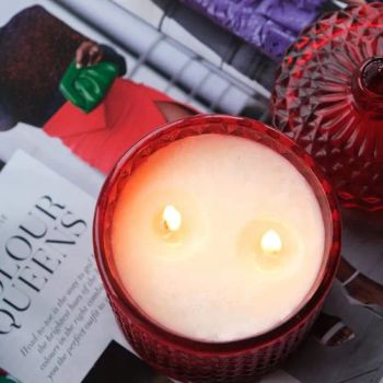 Huaming Agalloch Chamomile Customized Jar Scented Glass Home Decoration Decorative Candle Household Candles Private Label Soy Wax Birthday Candles - Hebei Huaming Laye Limited Company - China