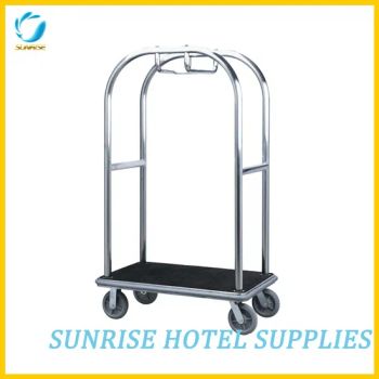 Hotel Luxury Guest Luggage Carts Luggage Trolley Quantity 4 Origin China Condition New Folded Unfolded Kind Double-Deck Model NO. SR4101 - Sunrise Hotel Supplies Co., Limited - China