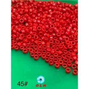 Factory Direct Sale Wholesale #45 Round 2.5mm Red Glass Seed Beads Machine Glass Beads for Garment & Jewelry Making & Embroidery Machine - Wenzhou Olova Industry Co., Ltd. - China