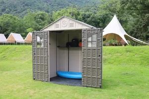 Custom-Made Waterproof Plastic Storage Sheds Weight 175kgs Trademark TSL Material HDPE HS Code 392690 Door Size 194*70cm - Ningbo Teslas Technology Co., Ltd. - China