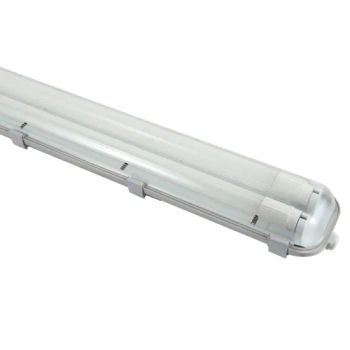 Slim Waterproof Triproof Lighting Bracket for T8 T5 LED Tube IP65 Ik08 with Stainless Steel Clips - NINGBO SUNNYLUX IMPORT & EXPORT CO., LTD. - China