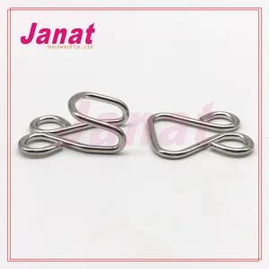 Fashion Brass Hook and Eye Fasteners Trousers Hooks and Bar Closure - FOSHAN JIANAN HARDWARE CO., LTD - China