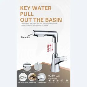 Pull Down Kitchen Faucet Waterfall Basin Faucet Rotatable Kitchen Faucet - HENAN CLEMENT ALUMINUM CO., LTD. - China