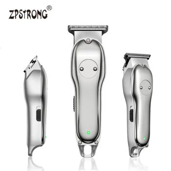 Professional All-Metal Hair Clippers Mini Stainless Steel Cordless Hair Trimmer Men Hair Cutter Machine - Guangzhou Zhongpai Electronics Co., Ltd. - China